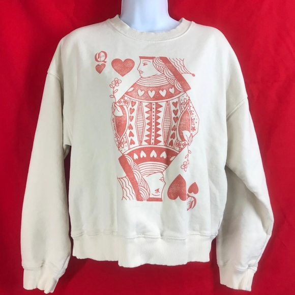 American Eagle Outfitters Cream and Red Graphic Sweater - Picture 3 of 10
